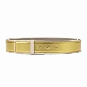 NWT Missoni Metallic Gold & Cream Leather Belt - Handmade in Italy - Size S